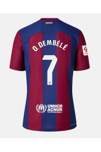 Barcelona Ousmane Dembele #7 Voetbaltruitje Thuis tenue 2023-24 Korte Mouw